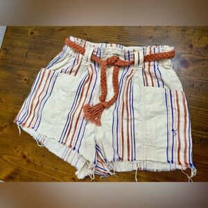 We The Free High Waist‎ Striped Shorts
